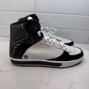 New True Religion Thompson Patent mens size 8 high top sneakers athletic shoes